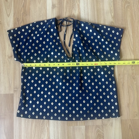 Boden Gold Leaf Print Top - Picture 8 of 16